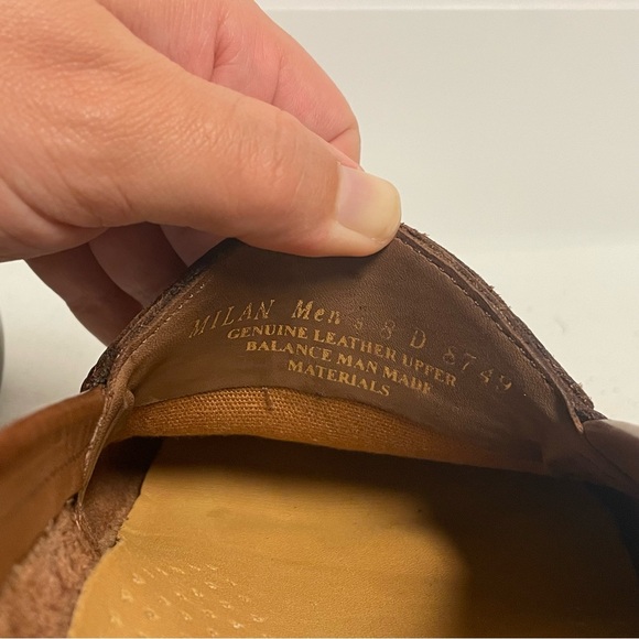 Giorgio Brutini Loafers Milan Shoes Mens Size 8 D Brown Leather Weave Tasseled - Picture 7 of 12